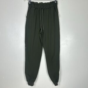 Lululemon Sz 6 Stretch Luxtreme High-Rise Full Length Pant 28" Olive Green